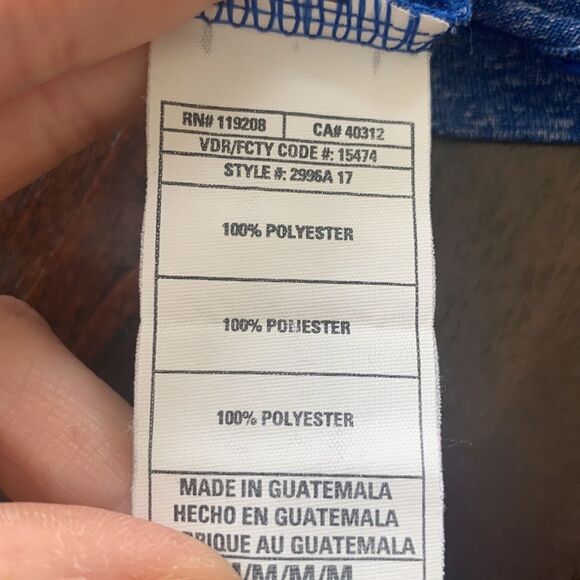 2 Adidas Mens Climalite Heather Gray Workout Logo Blue T-Shirt Tee 2996A Medium - Picture 8 of 11